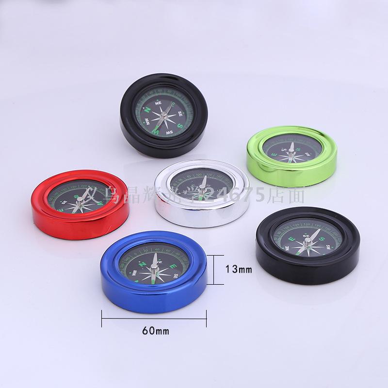 (Jinghui) Factory direct sales outdoor car compass with anti-slip flannel at the bottom, colored aluminum sheet