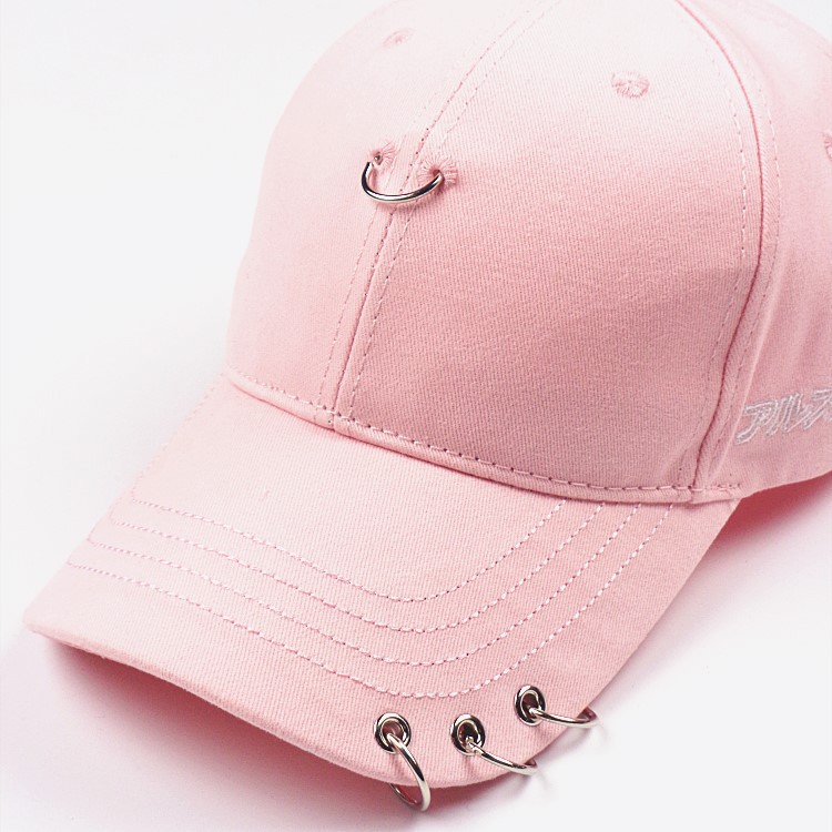 New star-style pin, ring, iron ring baseball caps for both men and women, three-ring baseball caps, sunshade baseball caps, and trendy men Specification image