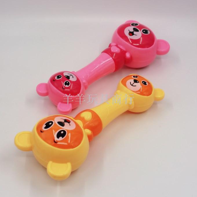 Baby early education bear hand rattle to exercise grasping ability, gift small rattle toys, wholesale from street stalls details Picture