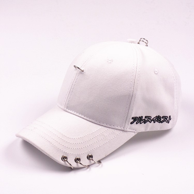 New star-style pin, ring, iron ring baseball caps for both men and women, three-ring baseball caps, sunshade baseball caps, and trendy men details Picture