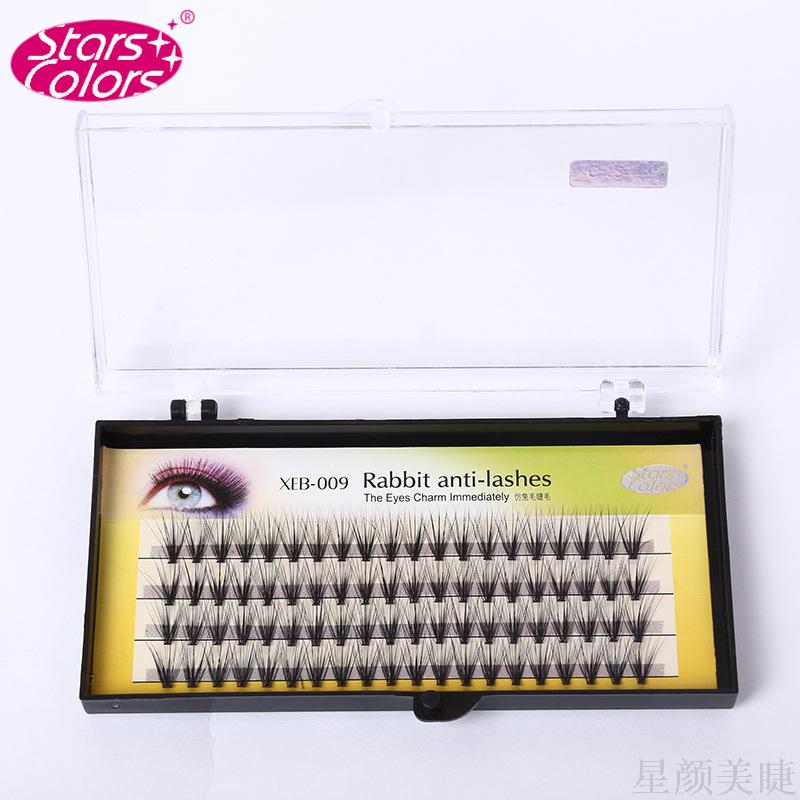 Korean Rabbit Hair Super Soft 0.07 Single Cluster Grafted False Eyelashes 20 Hairs 4 Rows 80 Bundles