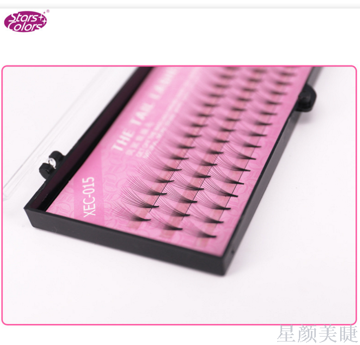 Star Face Grafting False Eyelashes A Cluster Of 9 Mink Hair 9D Three-Dimensional Flowering Specification drawing