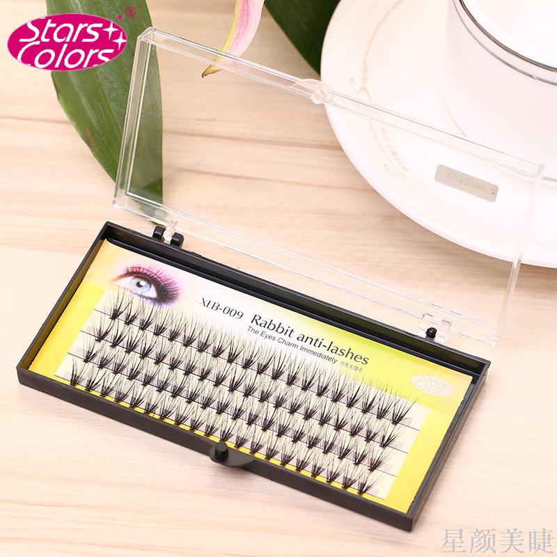 Korean Rabbit Hair Super Soft 0.07 Single Cluster Grafted False Eyelashes 20 Hairs 4 Rows 80 Bundles Specification drawing