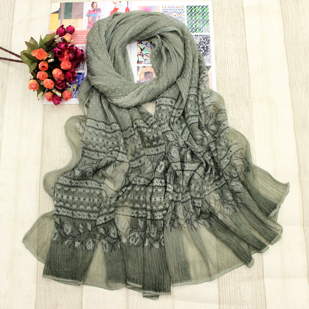 New scarf wholesale silk scarf silk scarf silk ribbon geometric point imitation scarf