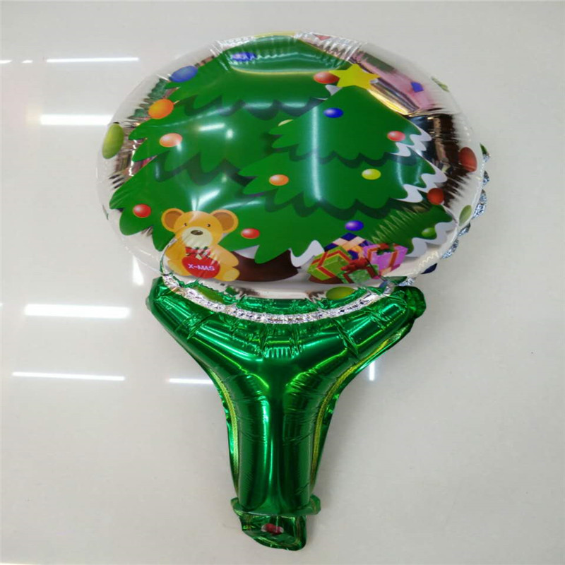 圣诞老人手持棒铝膜气球