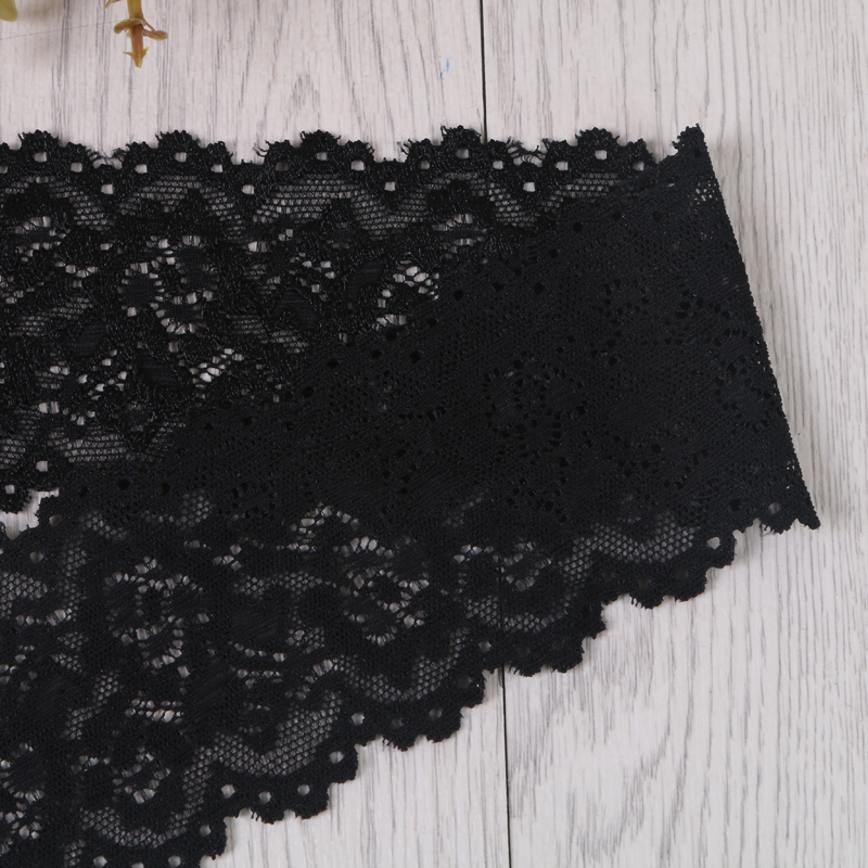Factory direct sales of 7-centimeter-wide elastic hollowed-out embroidered lace trim skirt accessories details Picture