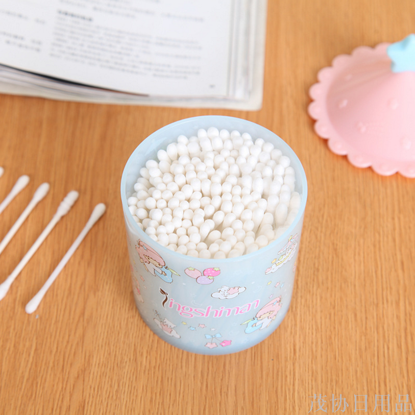 Cotton swab storage box, jewelry, cotton swab box, covered toothpick box, cotton swab can, makeup box, TV, TV shopping Application Scenario