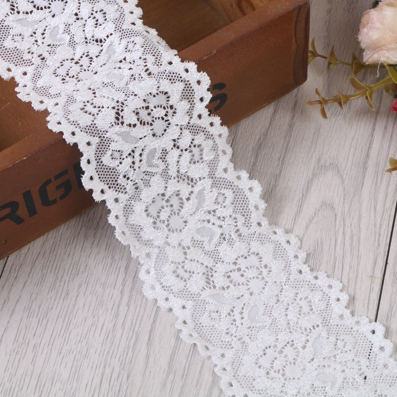 Factory direct sales of 7-centimeter-wide elastic hollowed-out embroidered lace trim skirt accessories