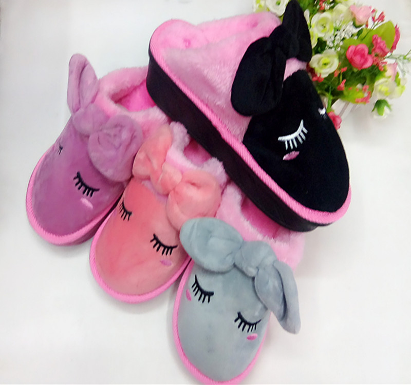 冬季新款棉拖鞋女式高跟保暖防滑耐磨家居室内拖鞋批发