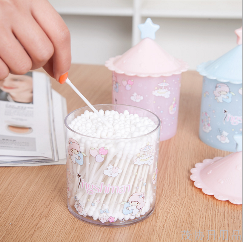 Cotton swab storage box, jewelry, cotton swab box, covered toothpick box, cotton swab can, makeup box, TV, TV shopping