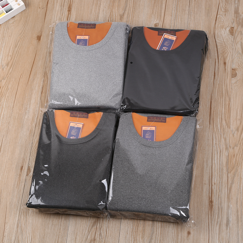 Thermal Underwear And Fleece Thickened Men's Round Neck Long Johns Suit
