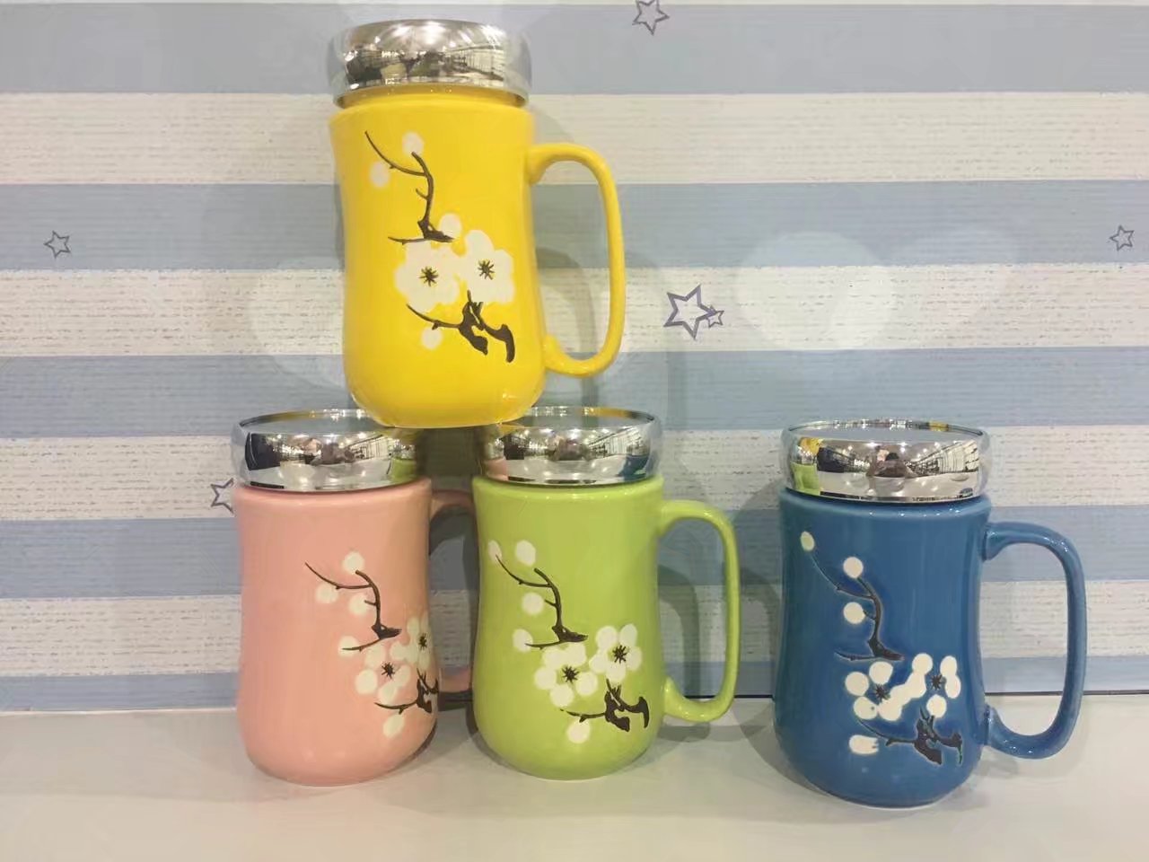 水杯杯子陶瓷杯保温杯礼品紫砂杯广告杯景德镇促销早餐杯牛奶杯细节图