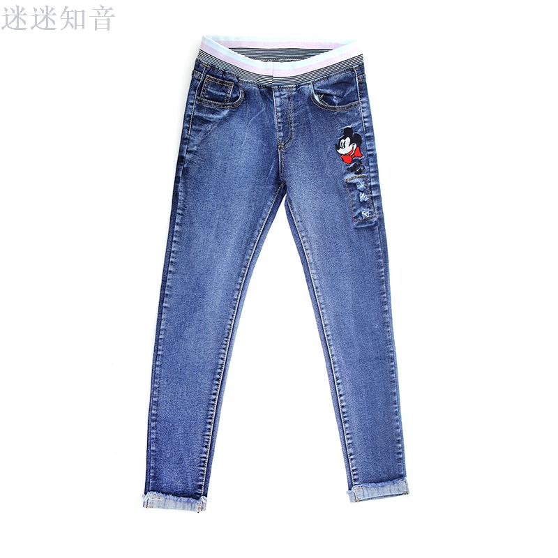 Autumn and winter new girls jeans pants cartoon women pants manufacturers wholesale