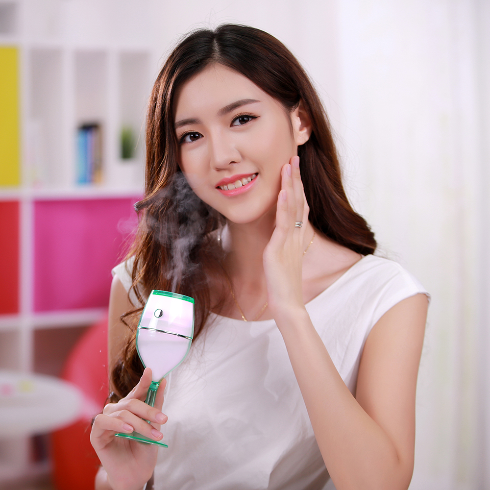 Creative wine glass humidifier, USB seven-color light for water replenishment details Picture