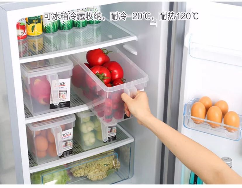 Wholesale refrigerator storage boxes, drawer-type fresh-keeping boxes, food freezing boxes, and kitchen storage boxes details Picture
