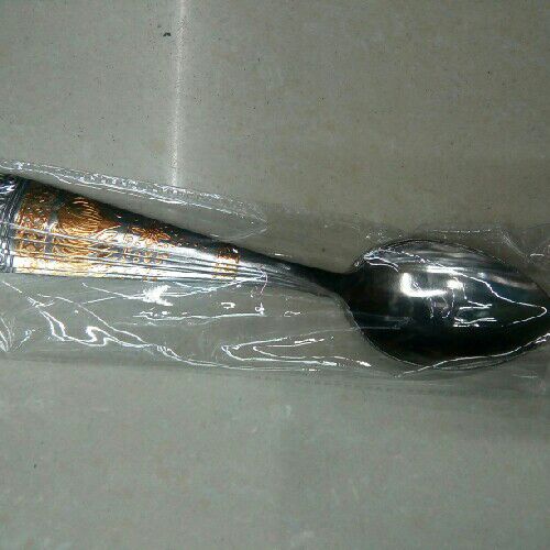 水抛大号叉勺贴花