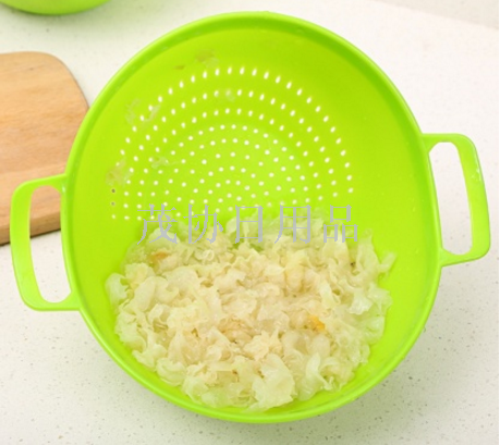 Small model creative household rice washing sieve with handle kitchen drain rice bowl