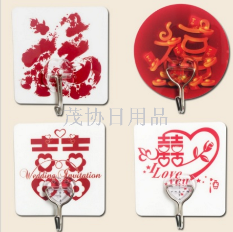 魔力无痕贴挂钩 超强力不锈钢挂钩 喜庆系列TV电视购物仅供外贸外销仅供外贸外销