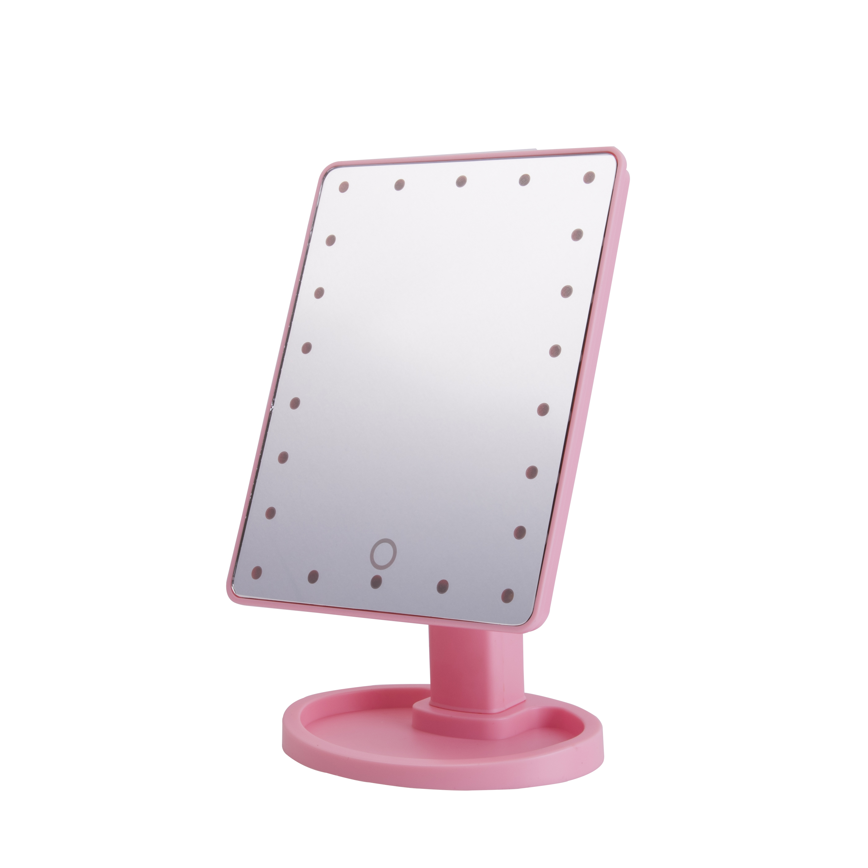 LED makeup mirror with light touch screen desktop light, square dressing mirror, large table lamp, princess mirror, portable mirror Specification image