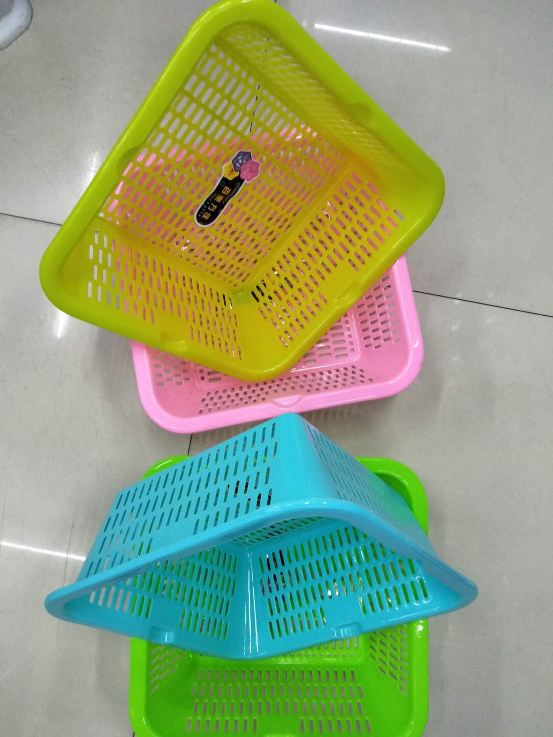 A-105方框 优质塑料打造 厨房用品 果蔬篮 菜篮子细节图