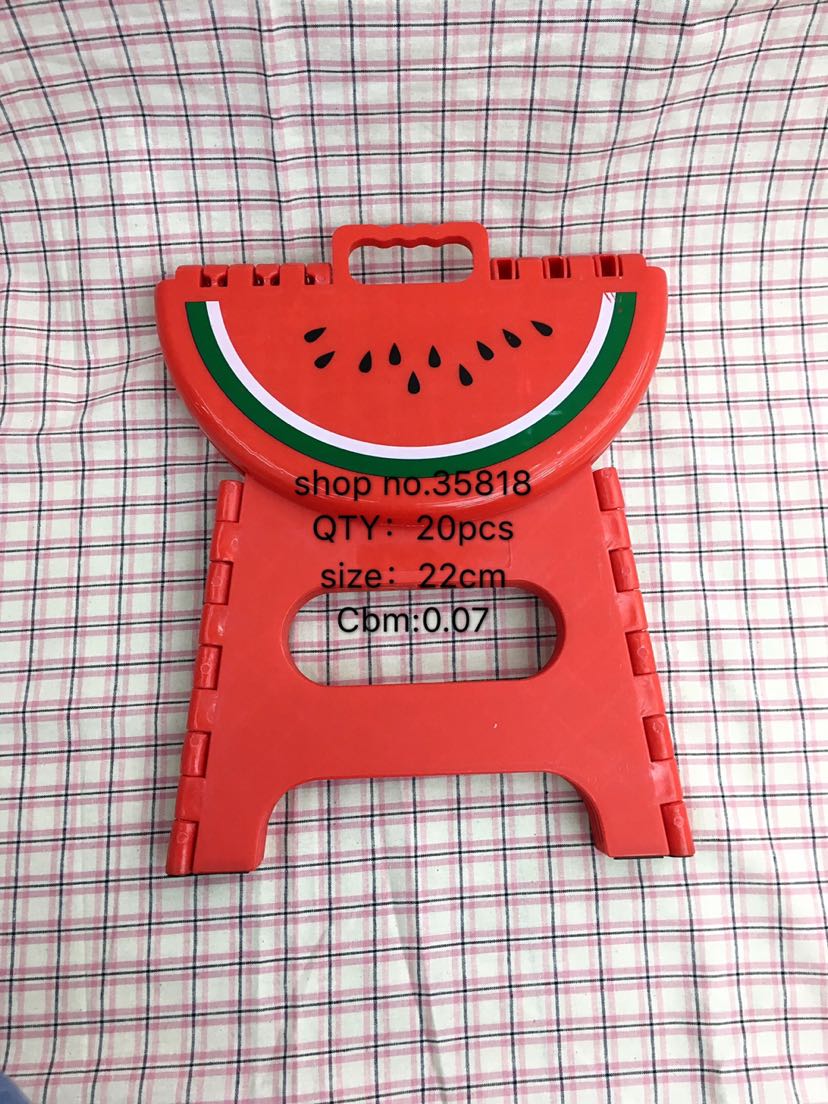 Thickened folding stools, cartoon plastic portable low stools, outdoor creative household small stools for adults and children details Picture