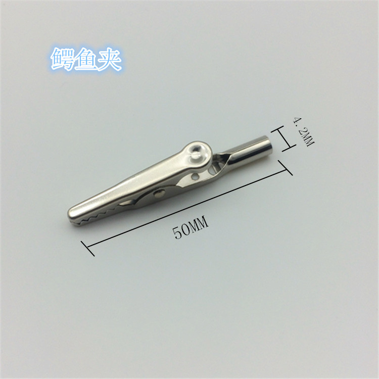 Metal electroplated alligator clip, pointed mouth clip, large A-shaped clip, triangular clip