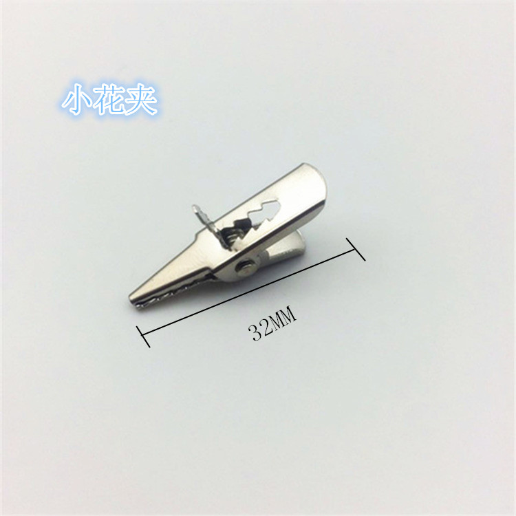 Metal electroplated alligator clip, pointed mouth clip, large A-shaped clip, triangular clip Specification image
