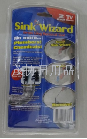 sink wizard 管道清洁刷 通污刷 清理器 疏通刷细节图