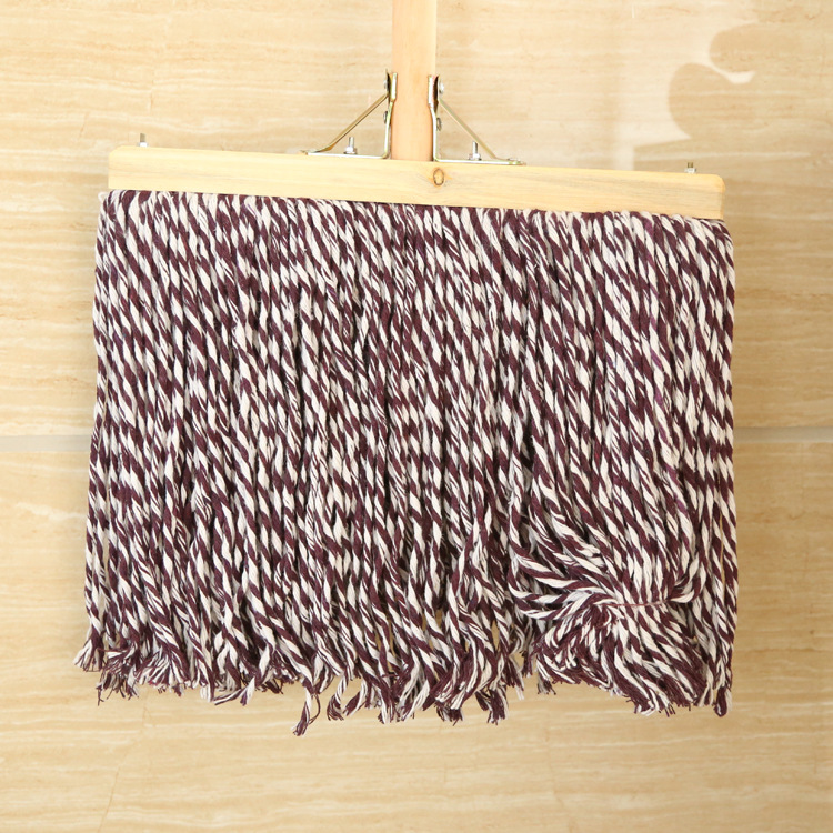 10-yuan store supply of practical household cleaning products: long wooden handle thread mops, cotton yarn rectangular floor mops details Picture