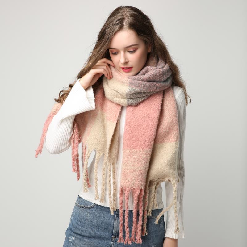 Popular thick braid thickened soft comfortable shawl thumbnail