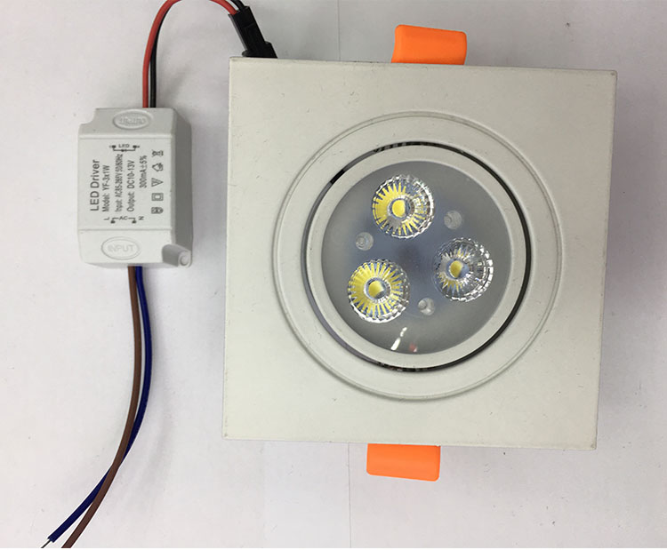 9W square ceiling light, square downlight, LED light Application Scenario