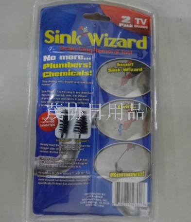 sink wizard 管道清洁刷 通污刷 清理器 疏通刷细节图