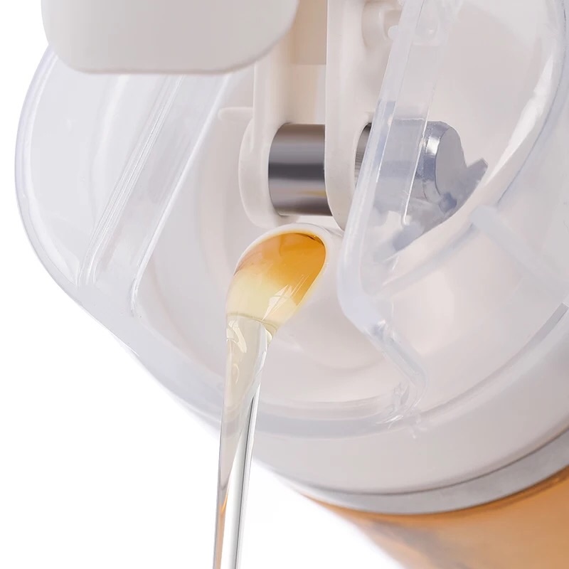 Japanese kitchen household leak-proof glass oil pot, large-capacity oil bottle, seasoning bottle, automatic flip lid vinegar pot, soy sauce jar details Picture