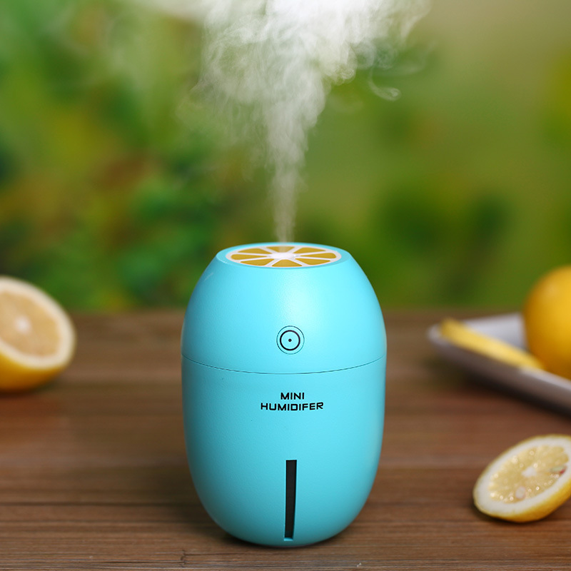 usb humidifier, lemon fruit, seven-color night light, mini silent desktop humidifier, household air atomizer Specification image