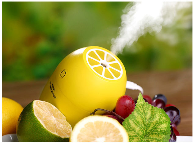 usb humidificador limón fruta colorida luz nocturna mini silencioso escritorio humidificador de aire para el hogar
