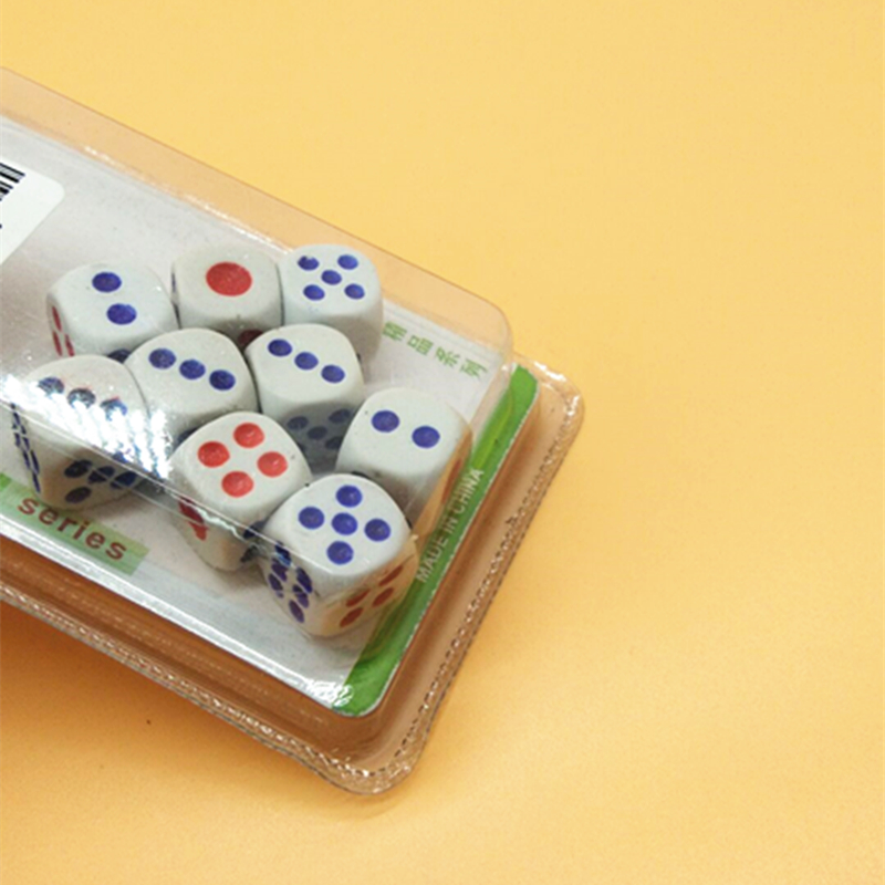 Sunshine card dice sieve color pieces Rounded corner dice number plastic color pieces Specification image
