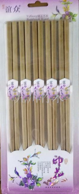 Bamboo chopsticks of Jiuchuan nature. Carbide. Plain. Contracted. Environmentally friendly bamboo chopsticks. 10 pairs. thumbnail
