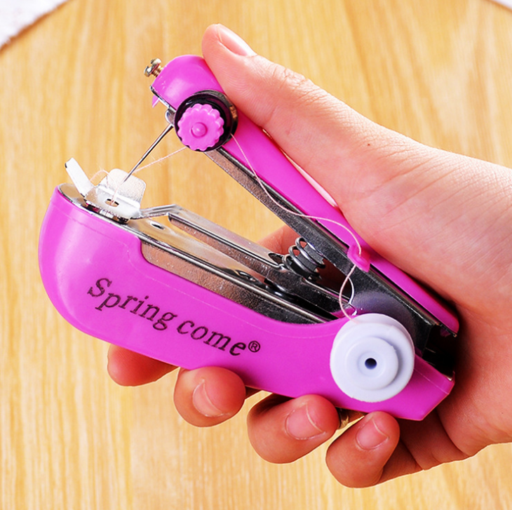 T Mini manual sewing Machine, a multi-functional non-electric handheld small and micro practical portable sewing machine
