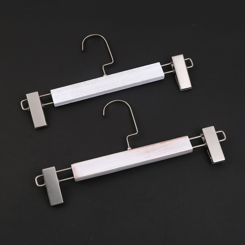 Imitation Wooden Clothes Hanger Non-Slip Clothes Hanger Pants Rack Dress Clip Dress Pants Hanging