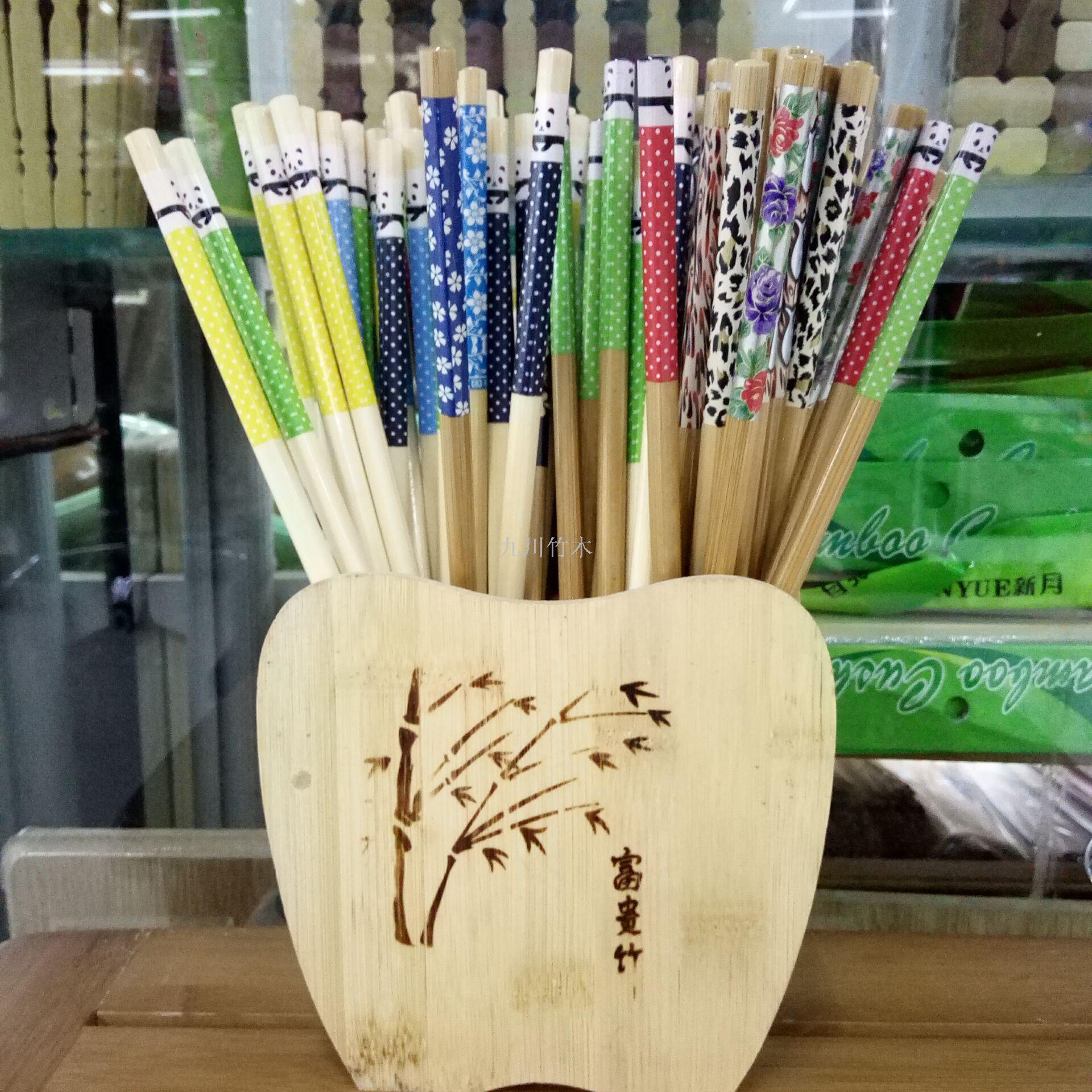 Jiuchuan Bamboo chopsticks Sweet bamboo chopsticks Hotel Jiuchuan printed chopsticks manufacturers wholesale thumbnail
