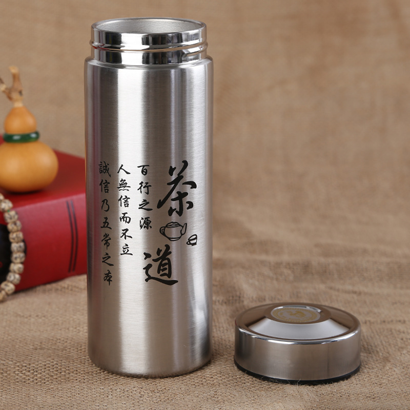 Special offer on double-layer stainless steel insulated cups. Tea ceremony water cups with customizable logos Specification image