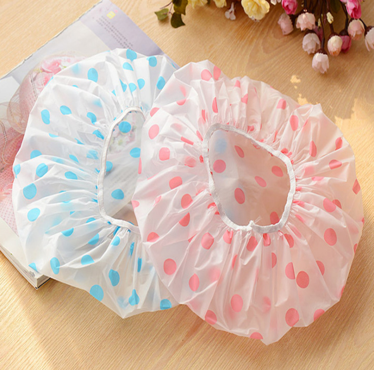 Waterproof cartoon bath cap Adult bath cap women's bath head set kitchen supplies cooking oil smoke cap wholesale
