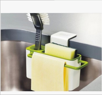 Kitchen sink storage box, sink rag draining rack, kitchen small tools suction cup draining storage rack details Picture
