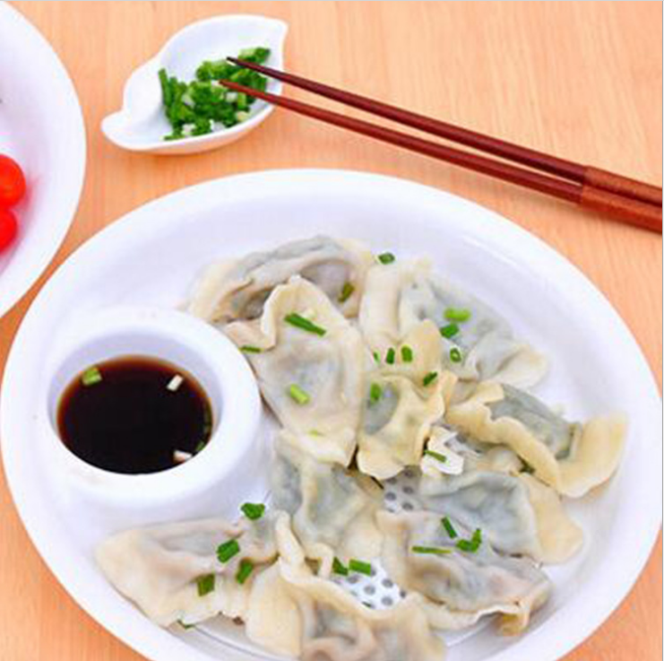 带醋碟 大号塑料饺子盘 沥水双层盘 吃水饺盘子控多功能水果盘