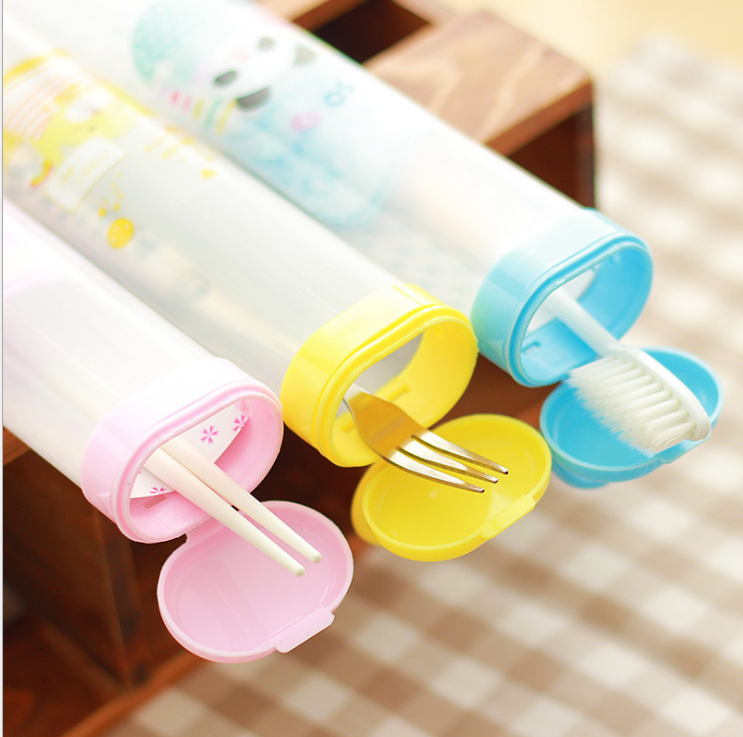 日系悬挂式旅行便携式牙刷盒 牙具牙刷收纳盒卡通可爱牙刷盒细节图