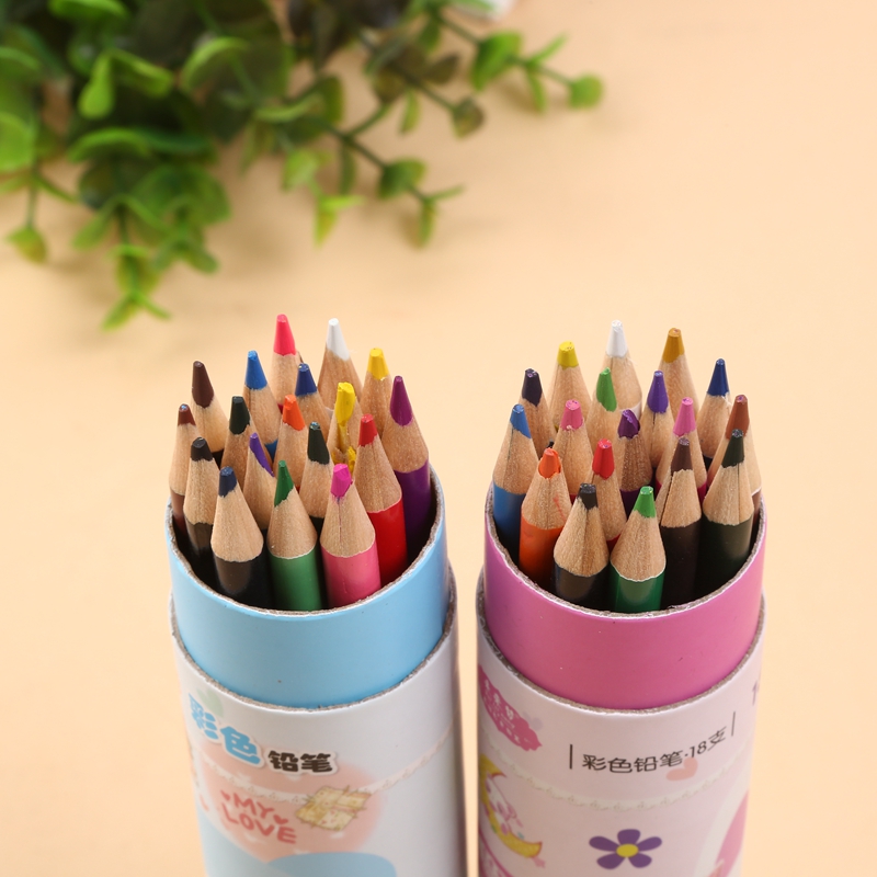 展鹏笔业办公文化画笔套装彩色铅笔18色彩铅手绘涂色笔详情图2