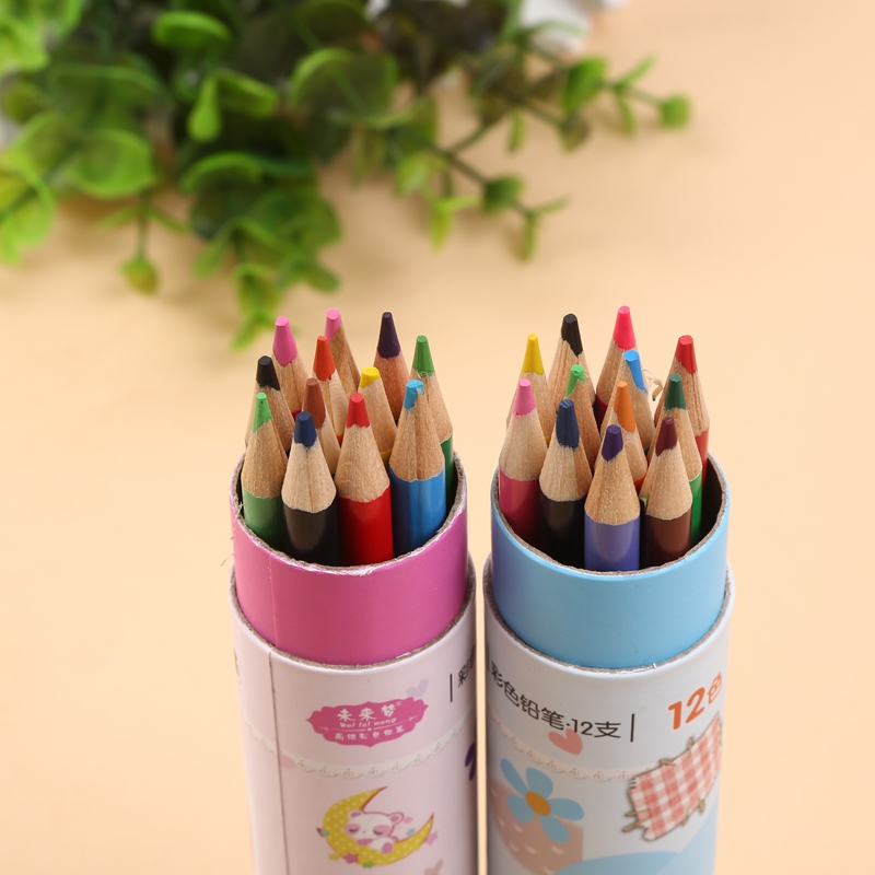 展鹏笔业办公文化彩色铅笔12色画笔套装彩铅手绘涂色笔详情图2