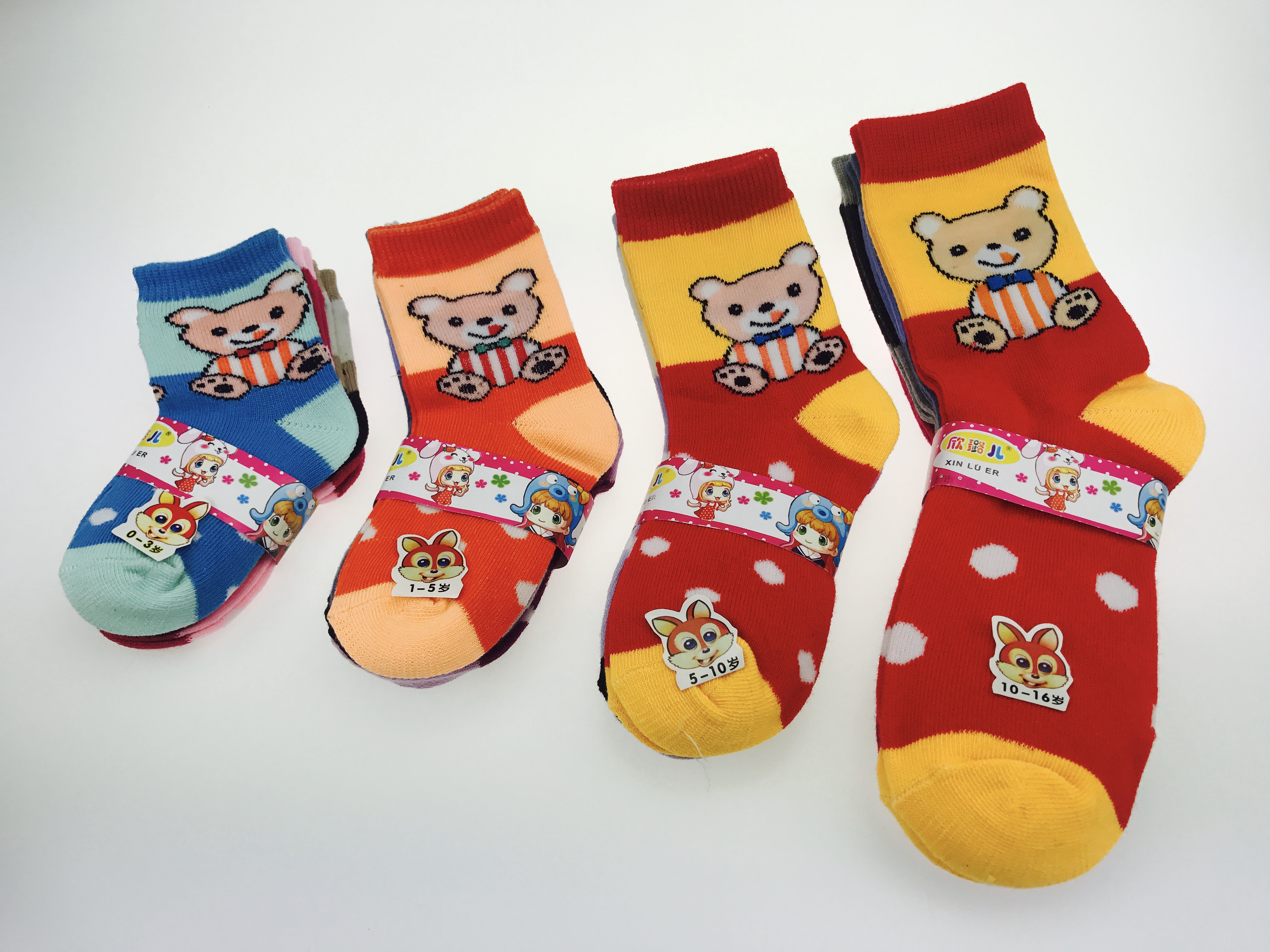 Terylene thick cartoon socks for girls thumbnail