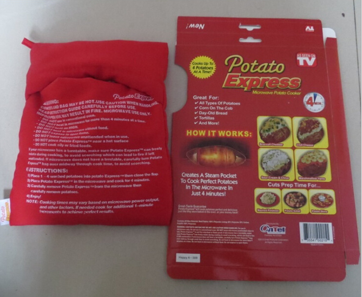 tv hit new product: Microwave baked potato buns. Potato bags without color boxes Application Scenario