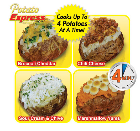 tv hit new product: Microwave baked potato buns. Potato bags without color boxes Specification image